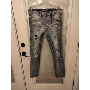 Blue Cult Destress Straight Leg Denim Jeans Men Size 30/31